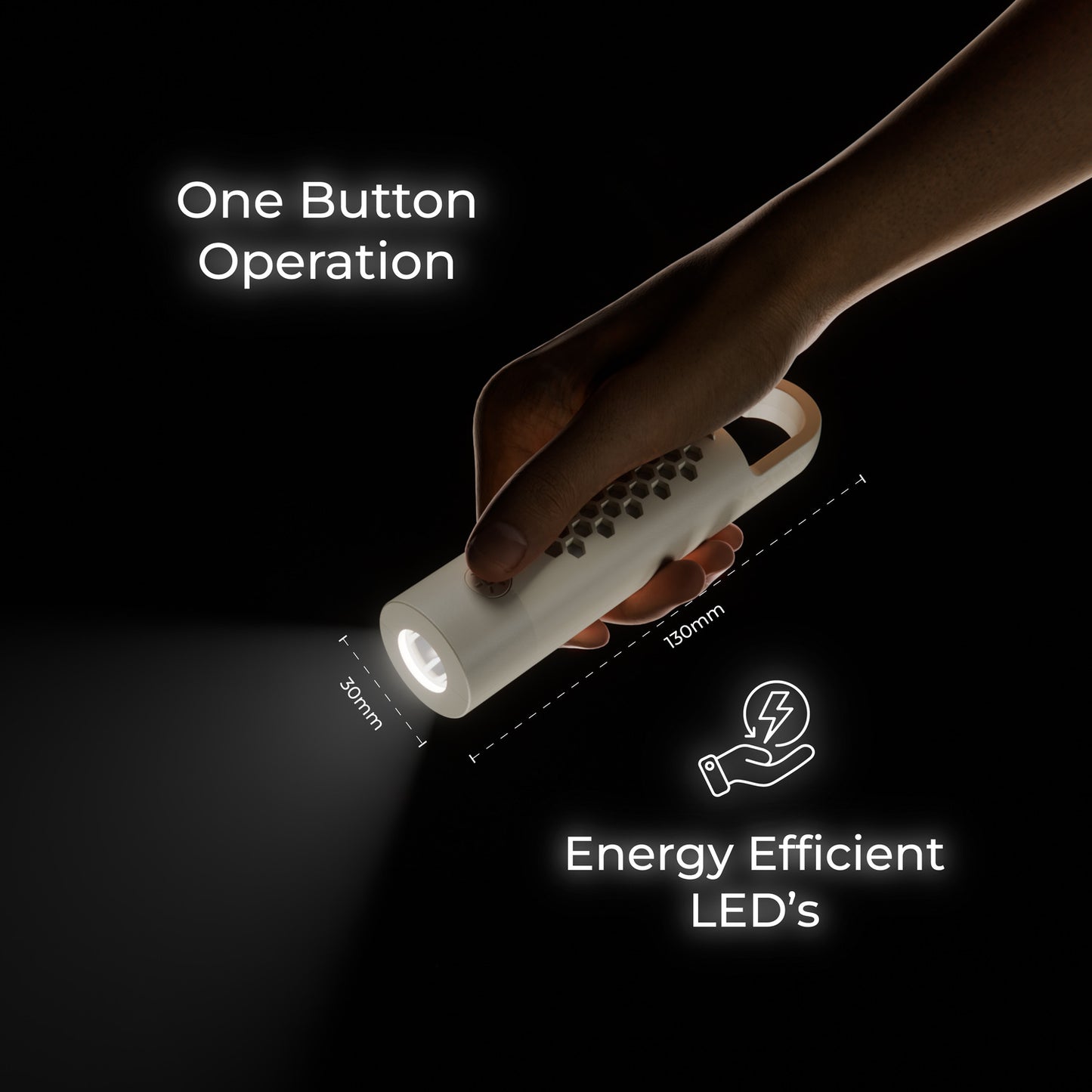 XECH BEAM Torch with One-Button Operation – Easy-to-Use Flashlight for Quick Access