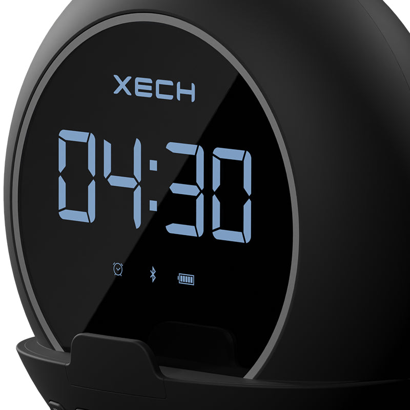XECH Ellipse Portable Bluetooth Speaker with Digital Clock and Alarm function and large clock face