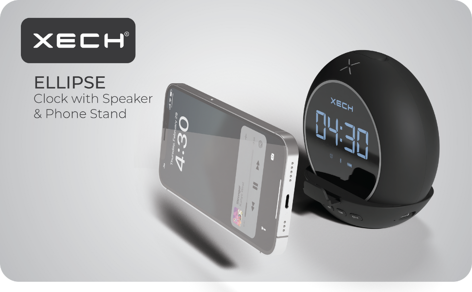 XECH Bluetooth Speaker with Smartphone Holder_Ellipse_India's Best Desktop Speakers