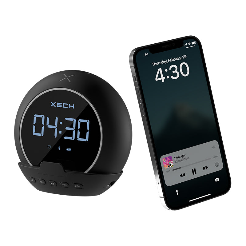 XECH Ellipse BT Speaker with Mobile Stand Clock & Alarm Innovative Gifts for Employees Corporate Gifting Ideas