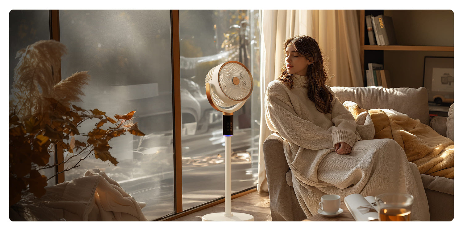 XECH Gusto air circulator with remote control pedestal fan for standing and floor use, high speed pedestal fan with remote.