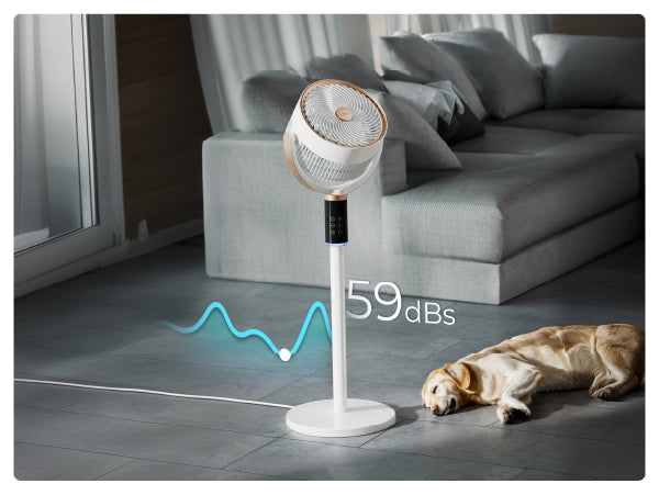Quiet and noiseless air circulator pedestal fan, ideal for homes and offices, best pedestal fan for silent operation.