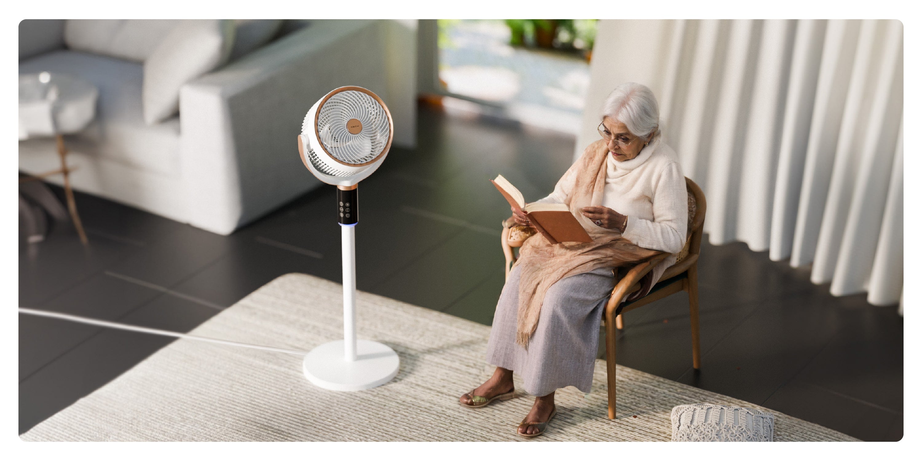 Air circulator pedestal fan for living room, home, office, and commercial spaces, high speed stand fan for bedrooms, clinics, and gyms.