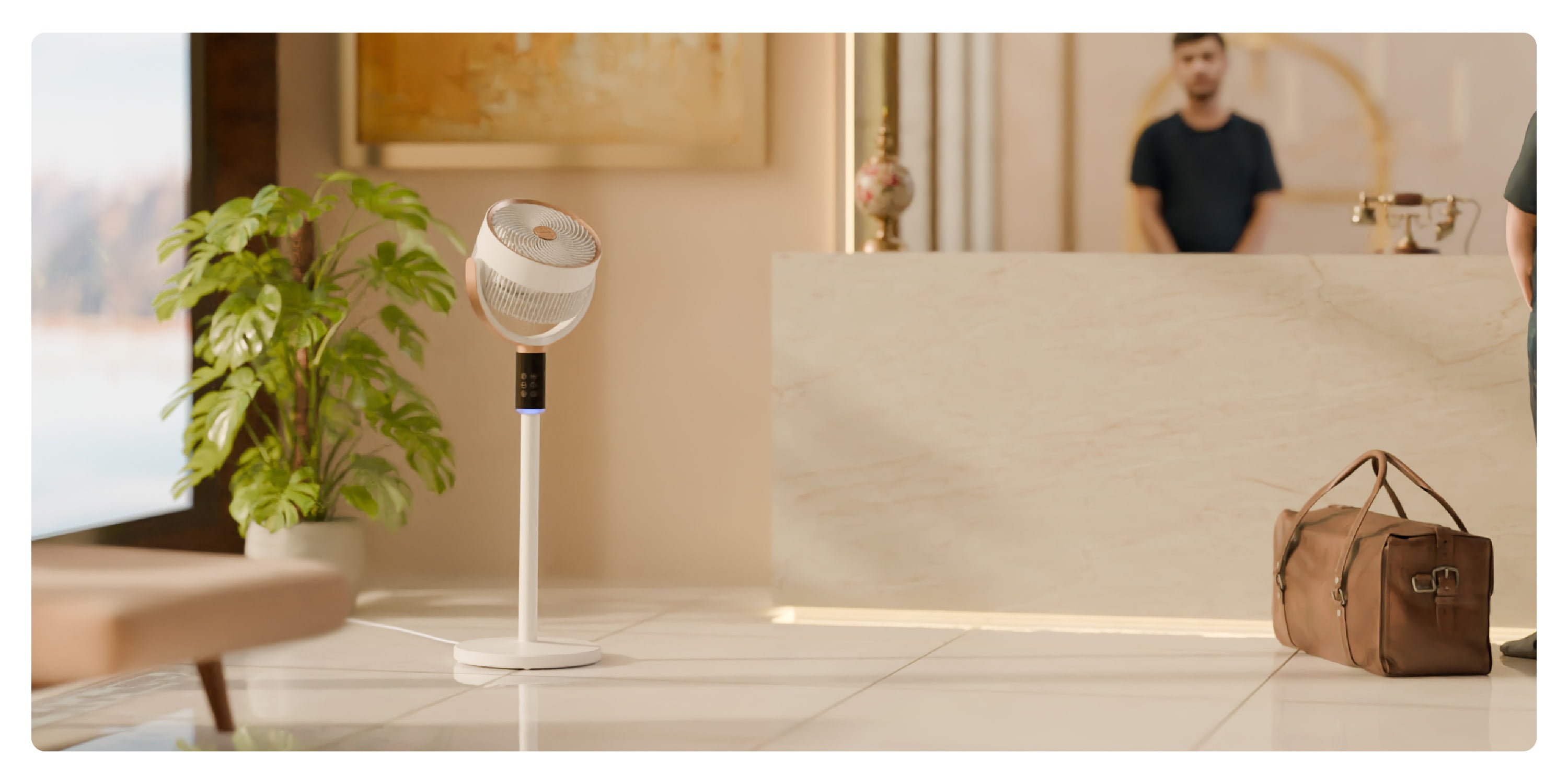 Air circulator pedestal fan for hotel receptions, home, office, and commercial spaces, high speed stand fan for bedrooms, clinics, and gyms.