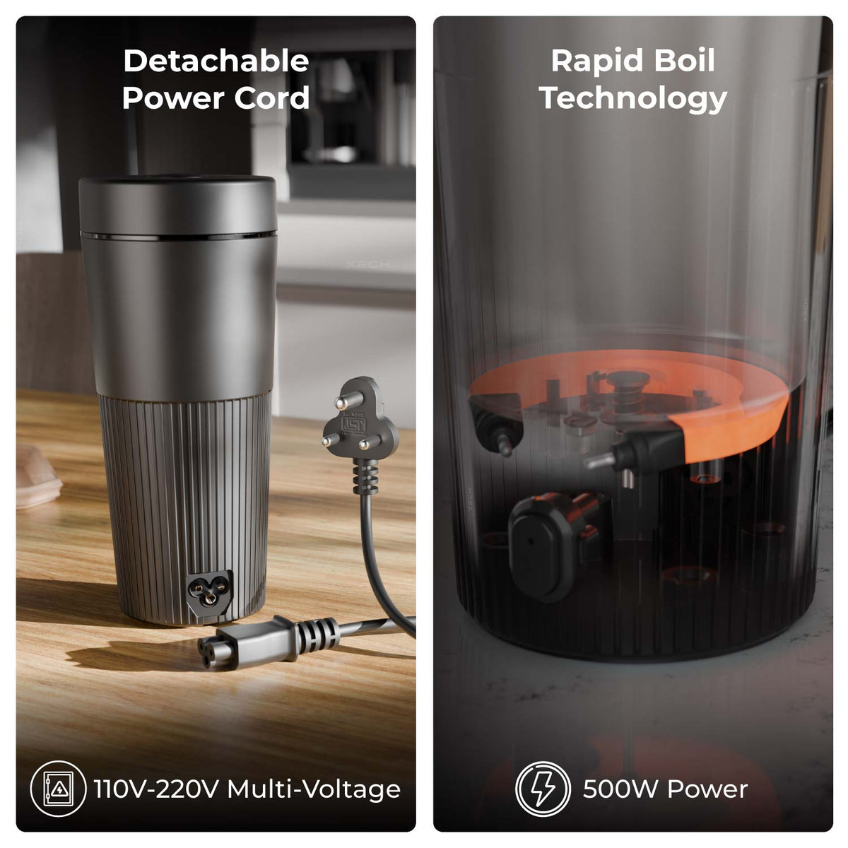 Hydroboil PRO 700ml Portable Electric Travel Kettle - XECH