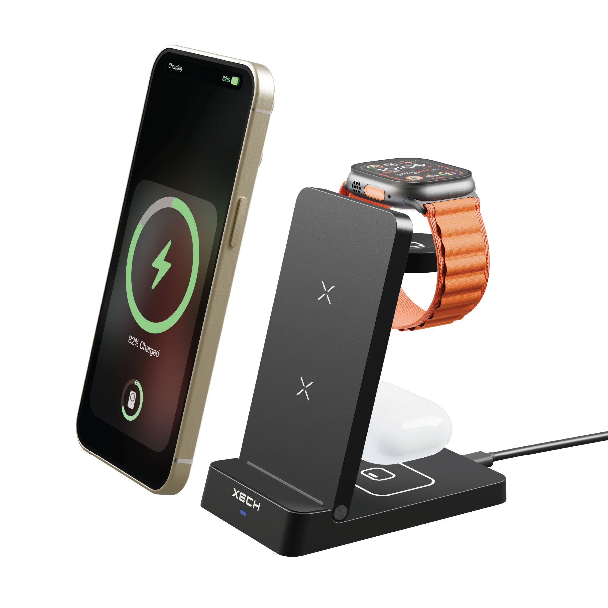 Bezos Max XECH Powerbase MAX – 3-in-1 Foldable Wireless Charger | Fast Qi ...