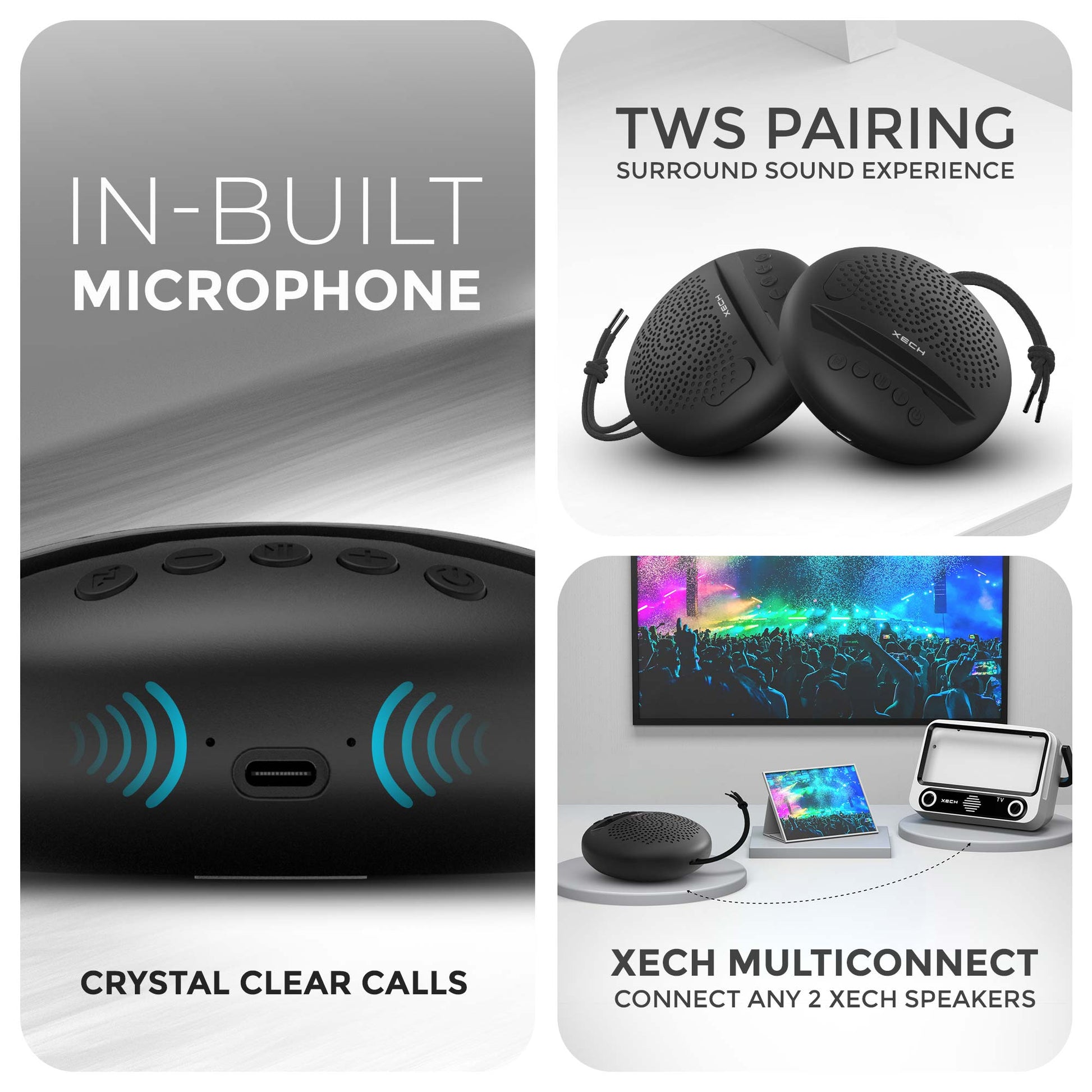 XECH Bluetooth speakers – TWS wireless audio excellence.