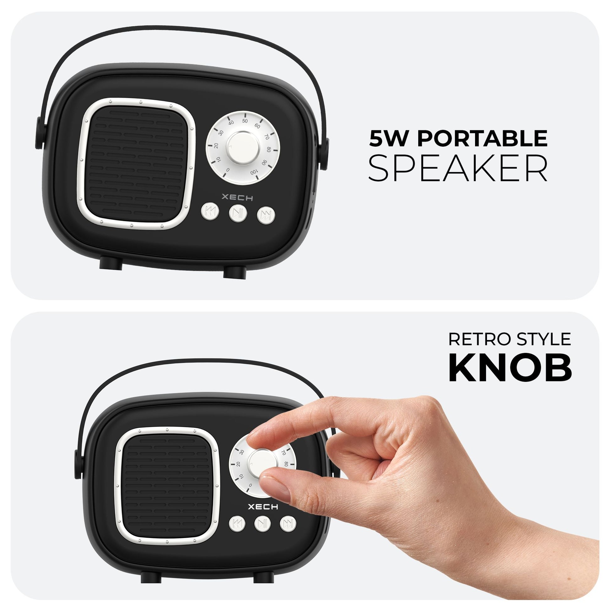 XECH Portable mini speaker with vintage design RetroJam