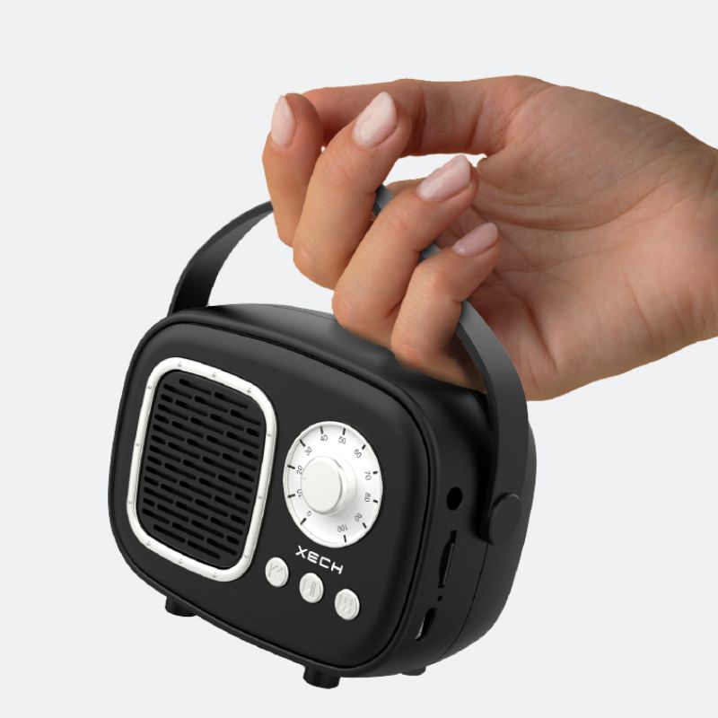 XECH Retro Jam Bluetooth Speaker with Karaoke Mic & Radio Design Gift Sets Premium Electronics
