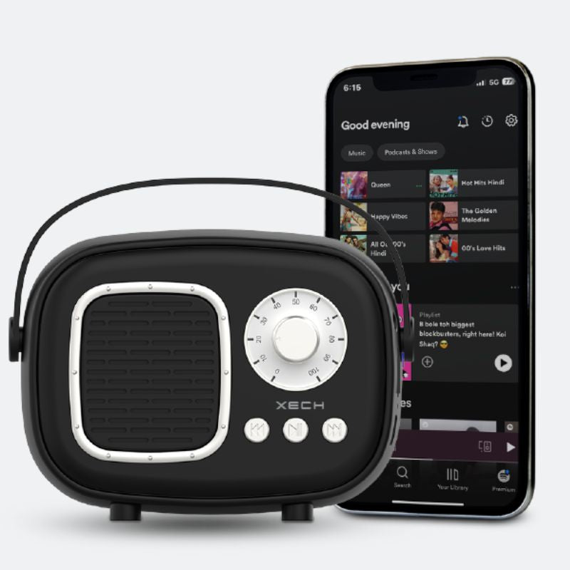 XECH Wireless Portable Bluetooth Speaker Best Karaoke BT Speaker with Mike Retro Jam