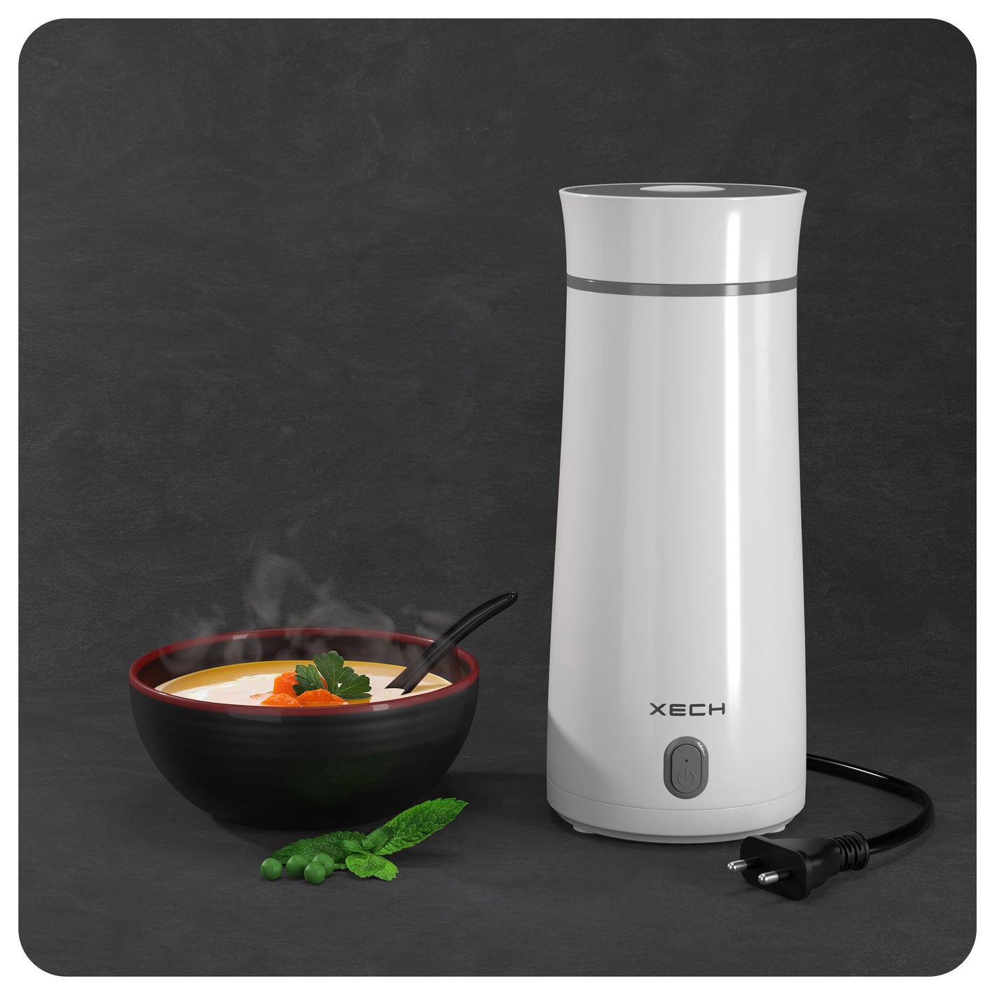 Electric water bottle for convenient and quick hot drinks, by XECH