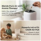 XECH Atmos air purifier with aroma function and 40 m3/h CADR shown in a child's room with a dog