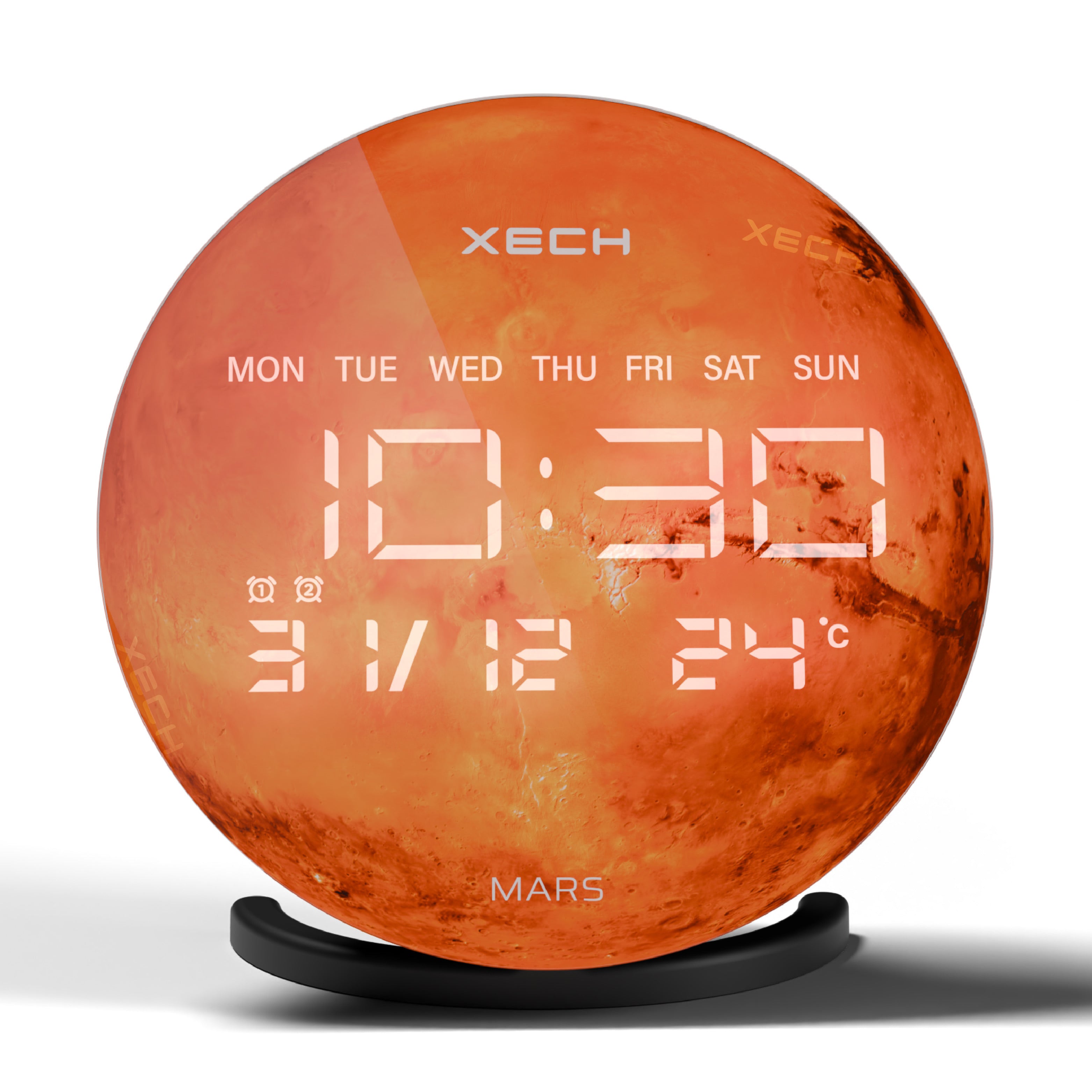 Digital Alarm Clock with Speaker | Solaris-X Mars Clock – XECH