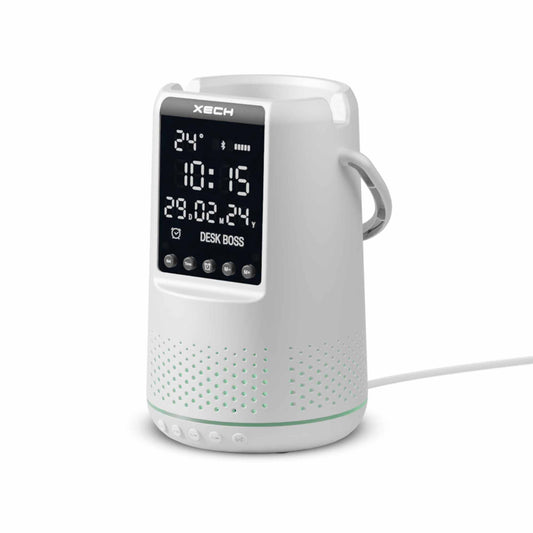 Deskboss Alarm Clock with Bluetooth Speaker Mobile stand & Pen Holder