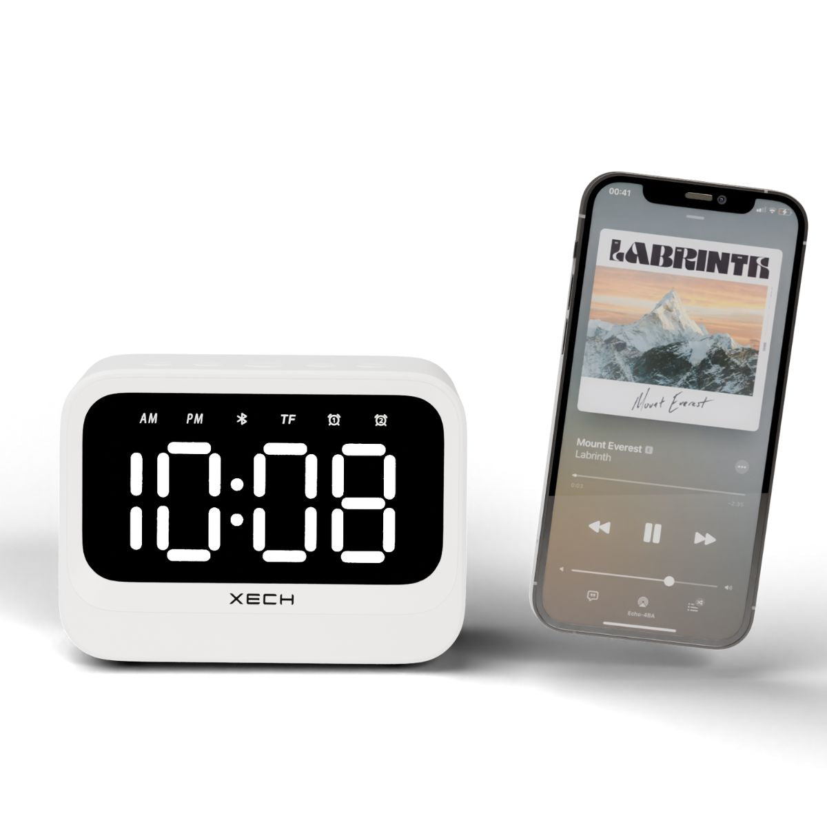 Alarm clock for table & bedroom by xech called eon mini clock speaker