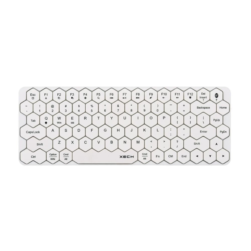 Hexagon Wireless Keyboard | Honeycomb Keys - Bluetooth + 2.4G - Multi ...