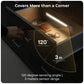 XECH SENSY cabinet sensor light showing a 120-degree angle and 3-metre range
