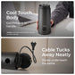 XECH compact travel kettle with cool-touch body and concealed power cord stored in the base