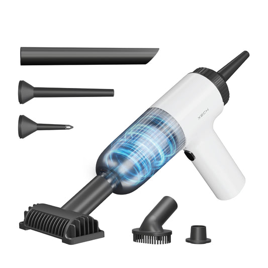 XECH V-Gun NEO cordless handheld vacuum cleaner with blower, inflator, deflator and 7 attachments