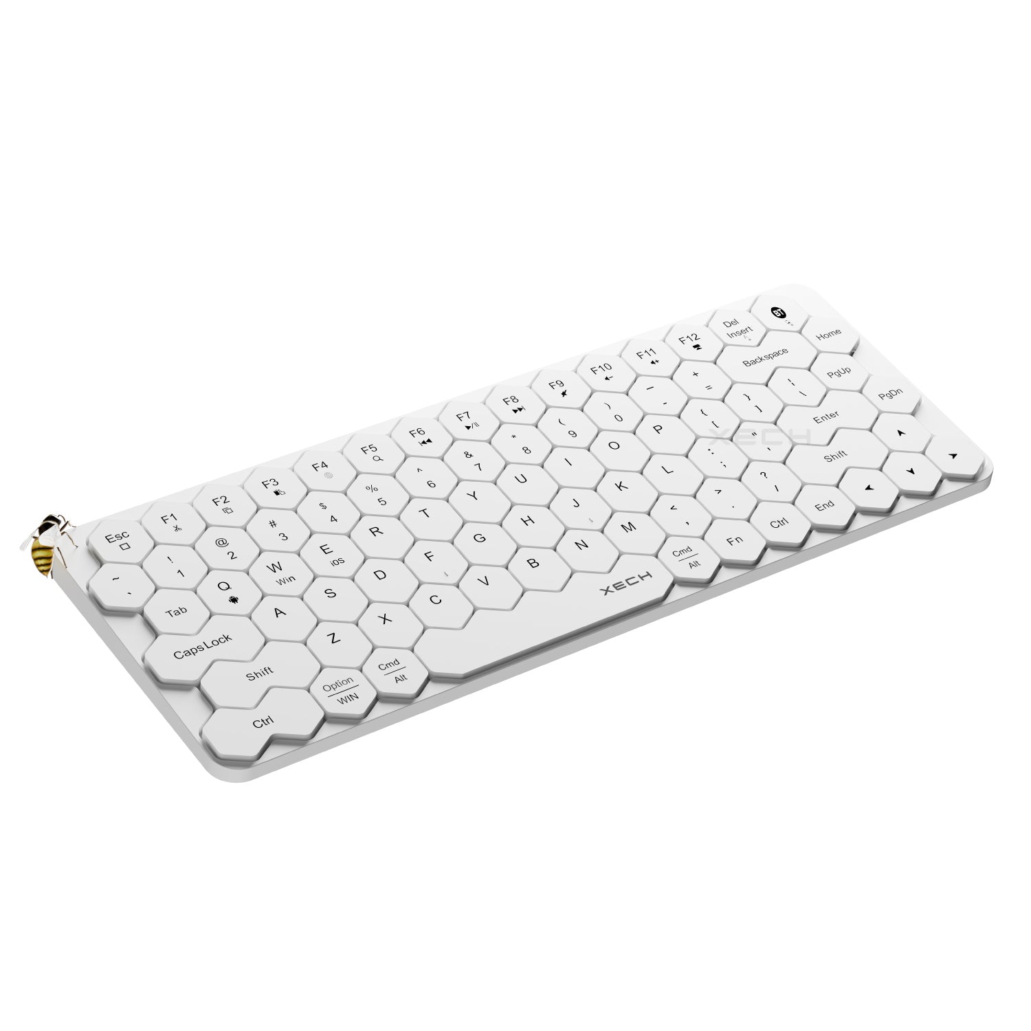 Hexagon Wireless Keyboard | Honeycomb Keys - Bluetooth + 2.4G - Multi ...
