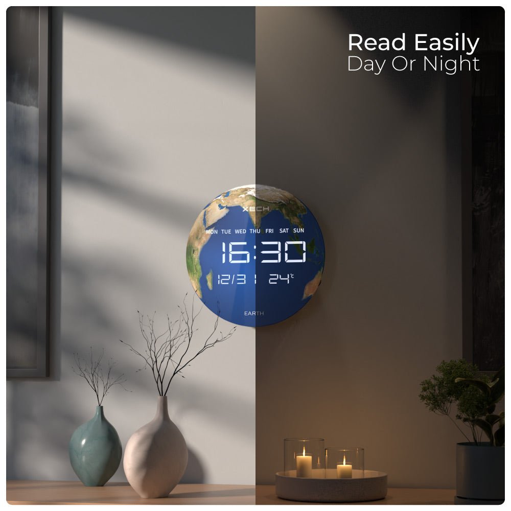 LED Digital Wall Clock - Solaris Wall Clocks for Home Decoration – XECH