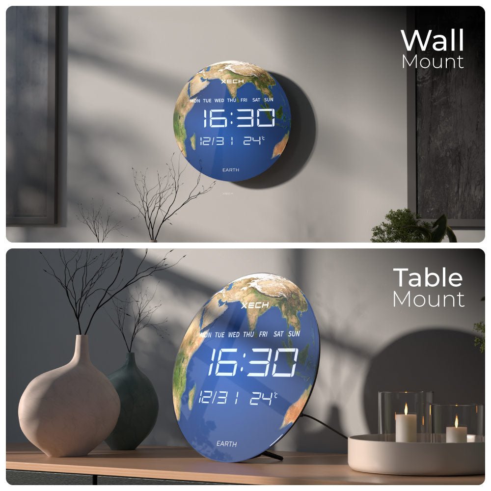 LED Digital Wall Clock - Solaris Wall Clocks for Home Decoration – XECH