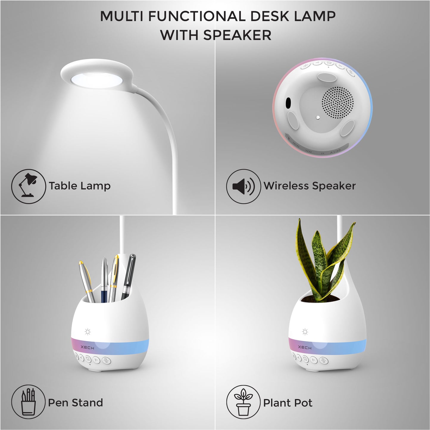T2S Desk Lamp with Speaker - XECH