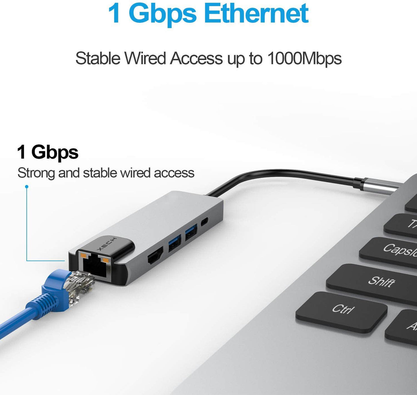 PENTA HUB 5 in 1 MULTI PORT ADAPTER - XECH