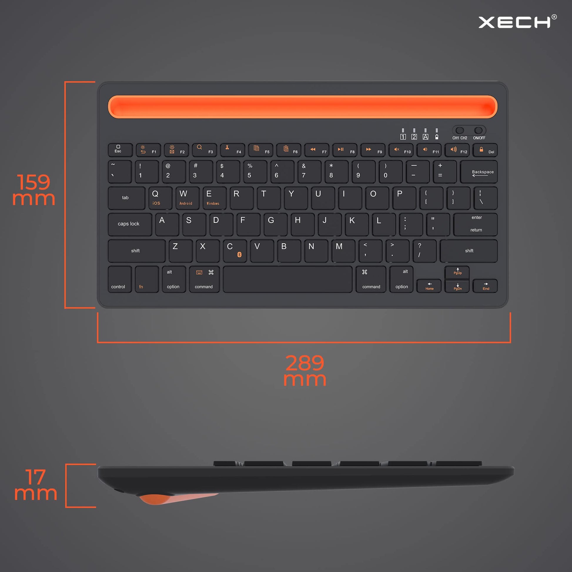 Double Channel Bluetooth Keyboard - XECH