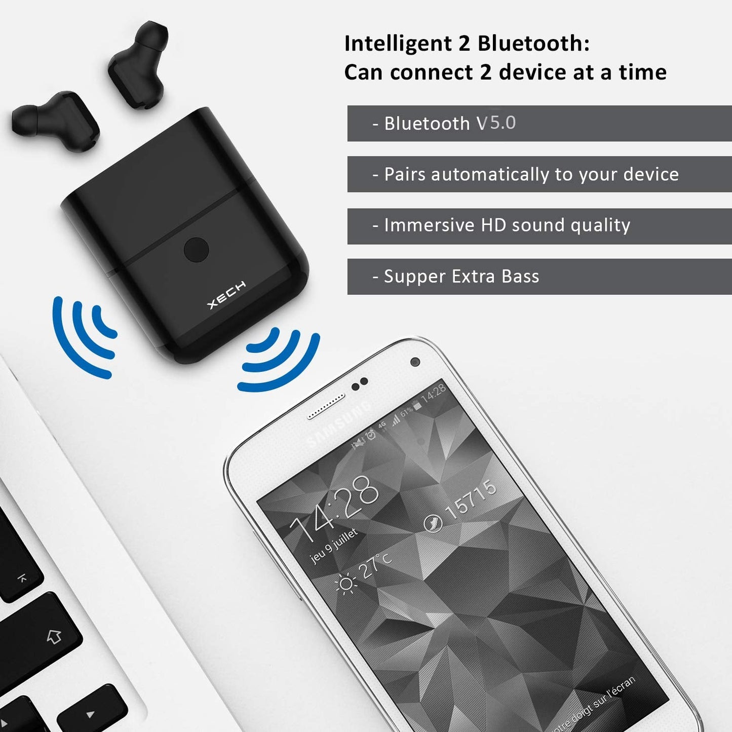 X2-TWS EarPods with Powerbank - XECH