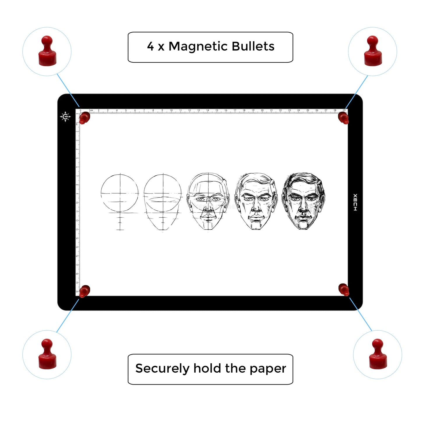 LED Drawing BoardXECHX - Board Magnetic A4 Size